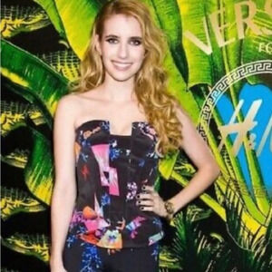 Versace bustier corset floral top